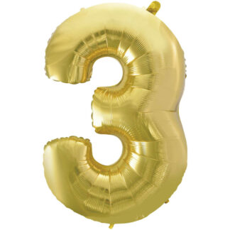 Palloncino Mylar Numero 3 Champagne
