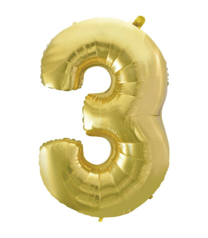 Palloncino Mylar Numero 3 Champagne
