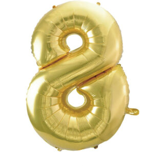 Palloncino Mylar Numero 8 Champagne