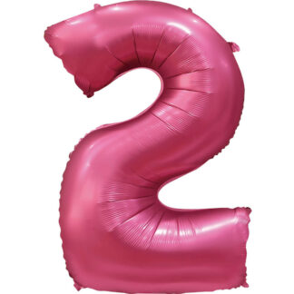 Palloncino Mylar Numero 2 Melograno Satinato