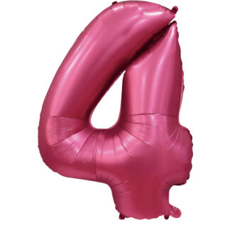 Palloncino Mylar Numero 4 Melograno Satinato
