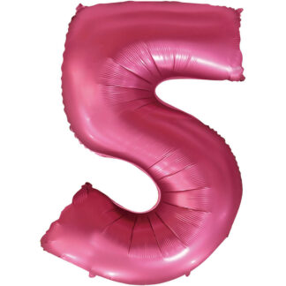 Palloncino Mylar Numero 5 Melograno Satinato