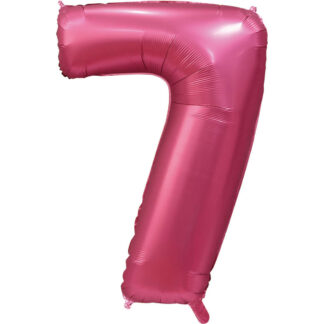 Palloncino Mylar Numero 7 Melograno Satinato