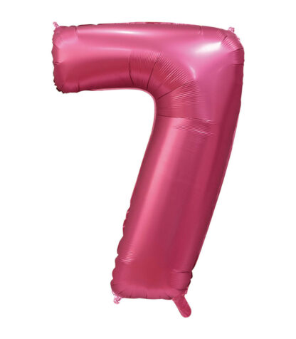 Palloncino Mylar Numero 7 Melograno Satinato