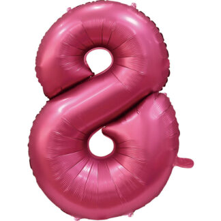 Palloncino Mylar Numero 8 Melograno Satinato