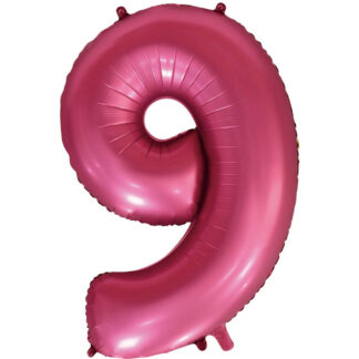 Palloncino Mylar Numero 9 Melograno Satinato
