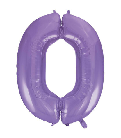 Palloncino Mylar Numero 0 Lilla