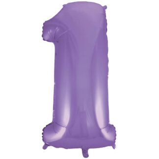 Palloncino Mylar Numero 1 Lilla