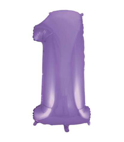 Palloncino Mylar Numero 1 Lilla
