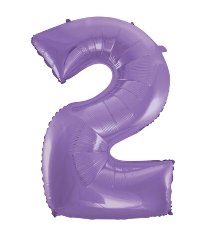 Palloncino Mylar Numero 2 Lilla