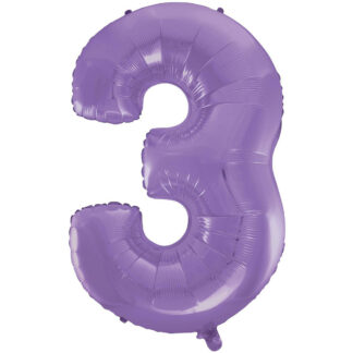 Palloncino Mylar Numero 3 Lilla