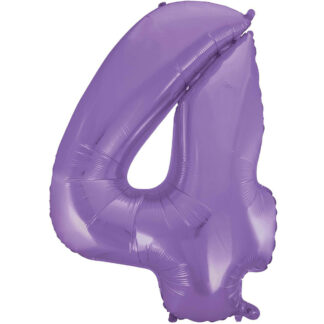 Palloncino Mylar Numero 4 Lilla
