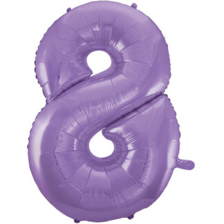 Palloncino Mylar Numero 8 Lilla