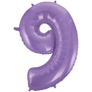 Palloncino Mylar Numero 9 Lilla