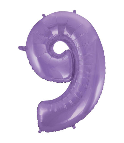 Palloncino Mylar Numero 9 Lilla