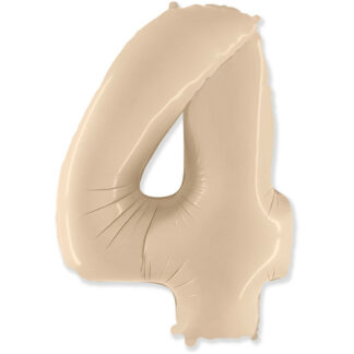 Palloncino Mylar Numero 4 Crema
