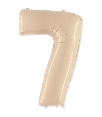 Palloncino Mylar Numero 7 Crema