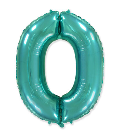 Palloncino Mylar Numero 0 Verde Menta