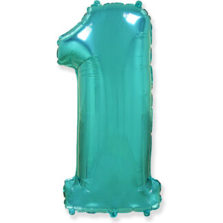 Palloncino Mylar Numero 1 Verde Menta