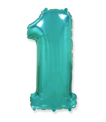 Palloncino Mylar Numero 1 Verde Menta