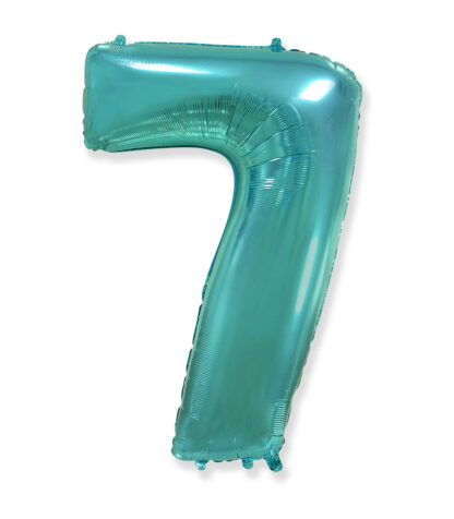 Palloncino Mylar Numero 7 Verde Menta