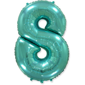 Palloncino Mylar Numero 8 Verde Menta