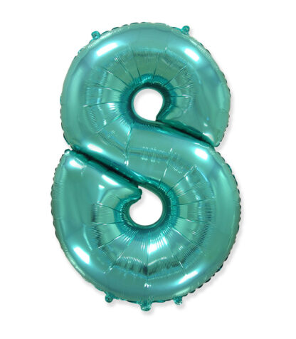 Palloncino Mylar Numero 8 Verde Menta