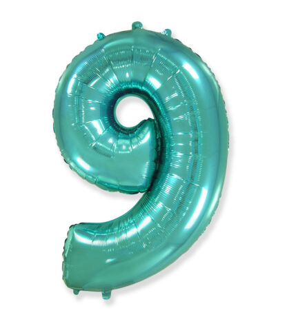 Palloncino Mylar Numero 9 Verde Menta