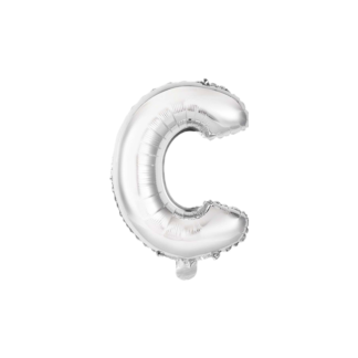 Palloncino Mylar Lettera C Argento