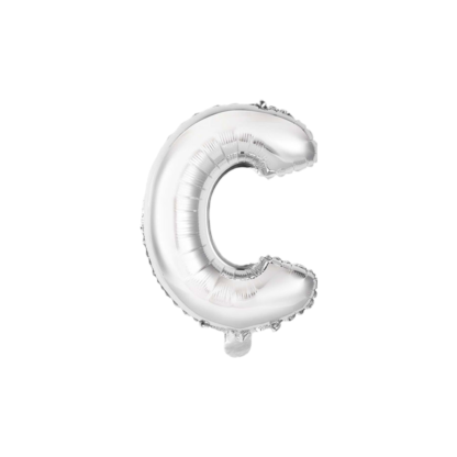 Palloncino Mylar Lettera C Argento