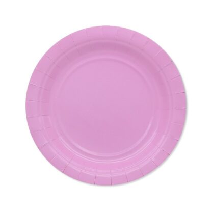 Piatti in cartoncino monocolore Rosa  18 cm