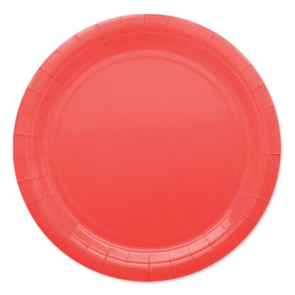 Piatti in cartoncino monocolore Rosso  25 cm
