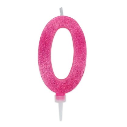 Candelina Glitter Maxi fucsia numero 0