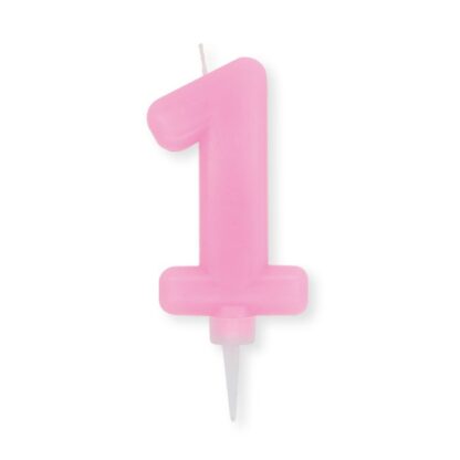 Candelina Plump rosa numero 1