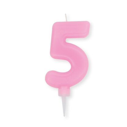 Candelina Plump rosa  numero 5