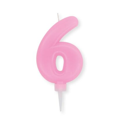 Candelina Plump rosa numero 6