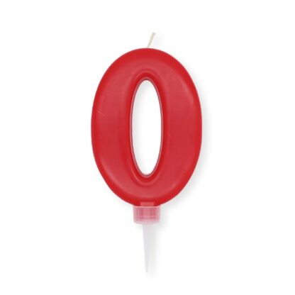 Candelina Plump rossa numero 0