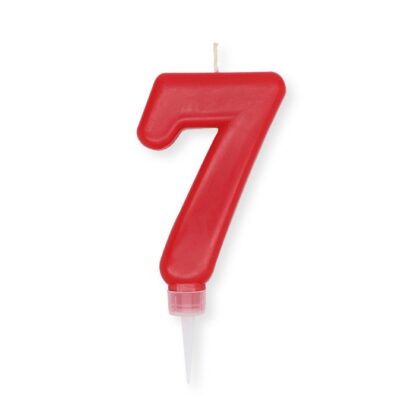 Candelina Plump rossa numero 7