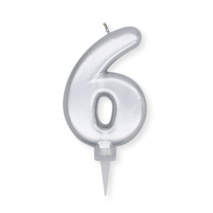 Candelina Plump Argento numero 6