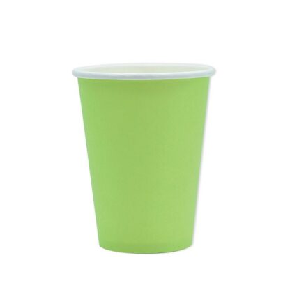 Bicchieri in cartoncino monocolore verde mela