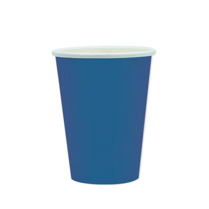 Bicchieri in cartoncino monocolore Blu