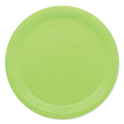 Piatti in cartoncino monocolore verde mela 25 cm