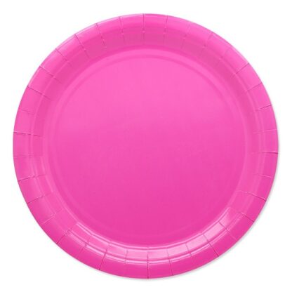 Piatti in cartoncino monocolore Fucsia 25 cm