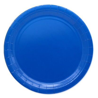Piatti in cartoncino monocolore Blu 25 cm