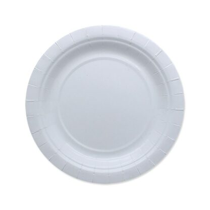 Piatti in cartoncino monocolore Bianco 18 cm