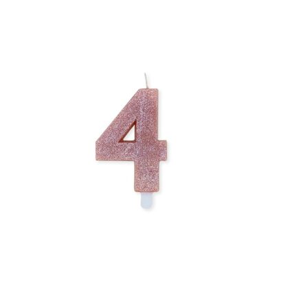 Candelina Glitter media rosa gold numero 4