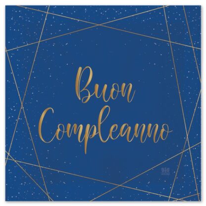 Tovaglioli Buon compleanno blue gold
