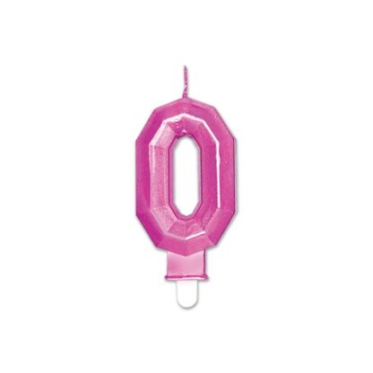 Candelina Diamant fucsia Metal numero 0