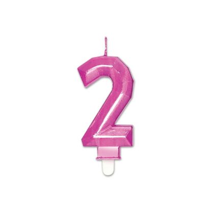 Candelina Diamant fucsia Metal numero 2