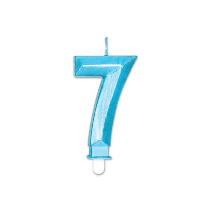 Candelina Diamant blu Metal numero 7